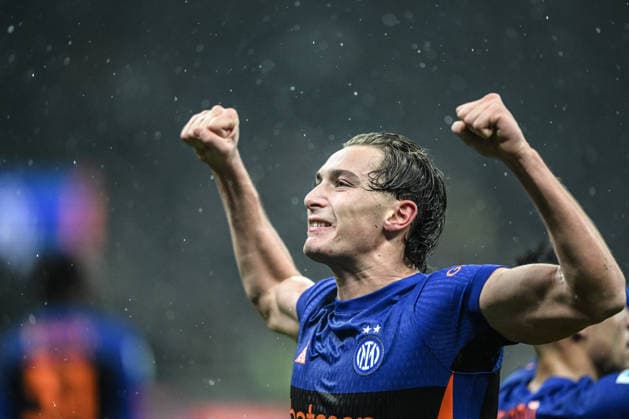 Francesco Pio Esposito of Inter FC celebrating after a goal during the Italian Serie A football match between Inter FC and Pisa Sporting Club on January 23th, 2026 at Giuseppe Meazza San Siro Siro stadium in Milan, Italy. Photo Tiziano Ballabio  Copyright: xTizianoxBallabio IPAxSportx xipa-agency.netx xx IPA_70471216 IPA_Agency_IPA70471216