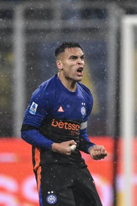 Lautaro Martinez of Inter FC celebrating after a goal during the Italian Serie A football match between Inter FC and Pisa Sporting Club on January 23th, 2026 at Giuseppe Meazza San Siro Siro stadium in Milan, Italy. Photo Tiziano Ballabio  Copyright: xTizianoxBallabio IPAxSportx xipa-agency.netx xx IPA_70471323 IPA_Agency_IPA70471323