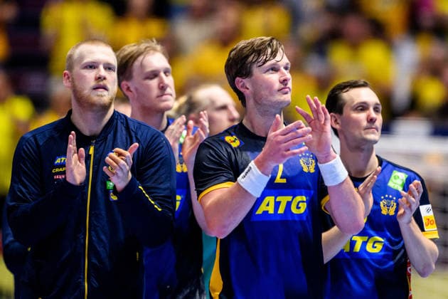 260123 Jonathan Carlsbogard of Sweden after the EHF European Handball Championship main round match between Slovenia and Sweden on January 23, 2026 in Malmö Photo Petter Arvidson BILDBYRAN kod PA PA1136 handball handball handballs em 2026 sverige sweden slovenia slovenien ehf european handball championship bbeng  Copyright: PETTERxARVIDSON BB260123PA272
