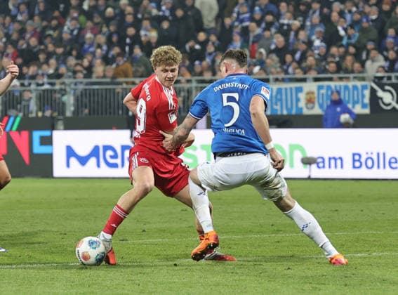 23 01 2026 Soccer Season 2025 2026 2 Soccer Bundesliga 19 Matchday SV Darmstadt 98 SVD D98 Lilien 1 FC Nürnberg FCN Club Sportfoto Zink DaMa xdaxmax DFL regulations prohibit any use of photographs as image sequences and or quasi video only for editorial use Piet Scobel 39, 1 FC Nürnberg FCN Matej Maglica 5, SV Darmstadt 98 D98 SV98