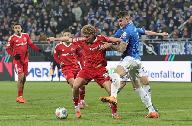23 01 2026 Soccer Season 2025 2026 2 Soccer Bundesliga 19 Matchday SV Darmstadt 98 SVD D98 Lilien 1 FC Nürnberg FCN Club Sportfoto Zink DaMa xdaxmax DFL regulations prohibit any use of photographs as image sequences and or quasi video only for editorial use Piet Scobel 39, 1 FC Nürnberg FCN Matej Maglica 5, SV Darmstadt 98 D98 SV98