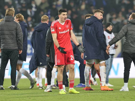23 01 2026 Soccer Season 2025 2026 2 Soccer Bundesliga 19 Matchday SV Darmstadt 98 SVD D98 Lilien 1 FC Nürnberg FCN Club Sportfoto Zink DaMa xdaxmax DFL regulations prohibit any use of photographs as image sequences and or quasi video only for editorial use Luka Lochoshvili 24, 1 FC Nürnberg FCN disappointed Disappointment after the end of the match