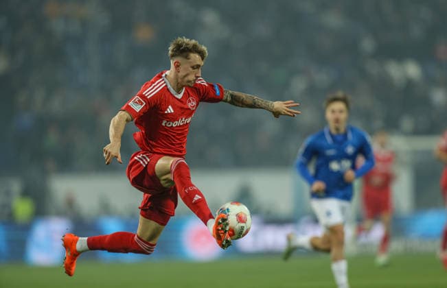 GER, Darmstadt, SV Darmstadt 98 vs 1 FC Nürnberg, 2 Bundesliga, Football, DFB, Season 2025 2026, Merck Stadion am Böllenfalltor, 19 Matchday in picture Finn Becker 1 FC Nürnberg 25 DFB DFL REGULATIONS PROHIBIT ANY USE OF PHOTOGRAPHS AS IMAGE SEQUENCES AND OR QUASI VIDEO, 23 01 2026 Copyright: HMBxMedia HendrikxHamelau