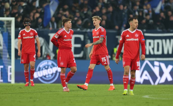 23 01 2026, Soccer 2 Bundesliga, SV Darmstadt 98 1 FC Nürnberg, emonline, emspor, despor, v l , Finn Becker 1 FC Nürnberg , Tim Drexler 1 FC Nürnberg , Julian Justvan 1 FC Nürnberg DFL DFB REGULATIONS PROHIBIT ANY USE OF PHOTOGRAPHS AS IMAGE SEQUENCES AND OR QUASI VIDEO xdcx Copyright: HMBxMedia Claus