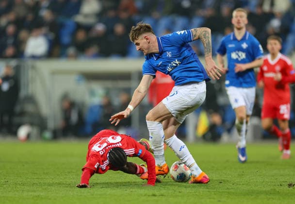 23 01 2026, Football 2 Bundesliga, SV Darmstadt 98 1 FC Nürnberg, emonline, emspor, despor, v l , Mohamed Ali Zoma 1 FC Nürnberg , Matej Maglica SV Darmstadt 98 DFL DFB REGULATIONS PROHIBIT ANY USE OF PHOTOGRAPHS AS IMAGE SEQUENCES AND OR QUASI VIDEO xdcx Copyright: HMBxMedia Claus