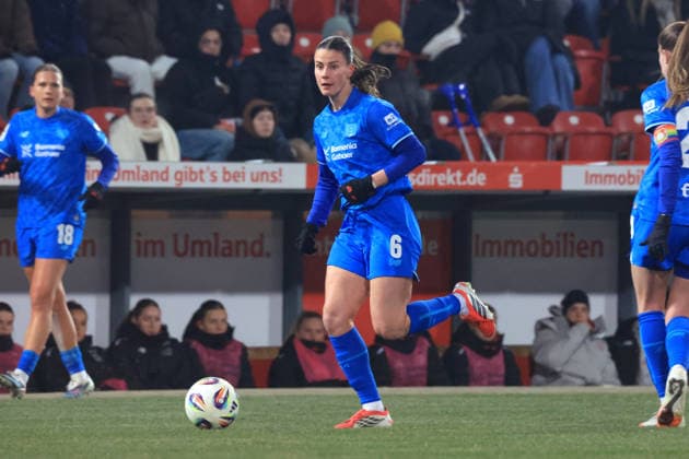 DEU, 2 BL, Frauen, 1 FC Union vs Bayer Leverkusen, 23 01 2026, Stadion Alte Foersterei, Berlin, DEU, 2 BL, Frauen, 1 FC Union vs Bayer Leverkusen, im Bild Piljic Katharina Bayer Leverkusen 6 DFL regulations prohibit any use of Photographs as image sequences and or quasi video nordphotoxGmbHx xEngler nph00076