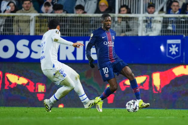 AJ Auxerre v PSG - French Ligue 1 AUXERRE, FRANCE - JANUARY 23: Ousmane Dembele of PSG runs with the ball during the French Ligue 1 (L1) soccer match between AJ Auxerre and Paris Saint-Germain (PSG) at Stade de l Abbe-Deschamps stadium in Auxerre, France on January 23, 2026. Maxime Delacroix Anadolu Auxerre France. Editorial use only. Please get in touch for any other usage.  Copyright: x2026xAnadoluxMaximexDelacroixx