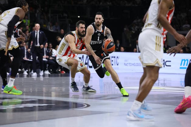 BASKET - Euroleague - Virtus Bologna vs Crvena Zvezda Meridianbet Belgrade 01v Luca VILDOZA Virtus Bologna BASKETBALL - ITALIAN SERIE A Virtus Bologna vs Crvena Zvezda Stella Rossa Belgrade 23-01-2026 12 Nikola Kalinic Crvena Zvezda Stella Rossa Belgrade BASKETBALL - ITALIAN SERIE A Virtus Bologna vs Crvena Zvezda Stella Rossa Belgrade 23-01-2026 during Virtus Bologna vs Crvena Zvezda Meridianbet Belgrade, Basketball Euroleague match in Bologna, Italy, January 23 2026 Bologna Italy  Copyright: xIPAxSport ABACAx