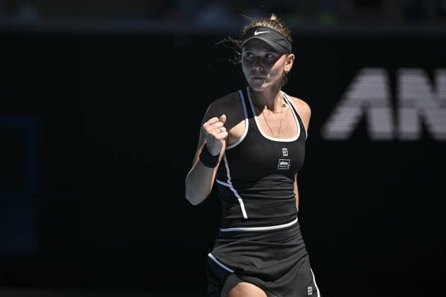 Australian Open 2026 MELBOURNE, AUSTRALIA - JANUARY 24: Oksana Selekhmeteva in action against Jessica Pegula of United States (not seen) in round 3 match at the Australian Open grand slam tennis tournament at Melbourne Park in Melbourne, Australia on January 24, 2026. Mark Avellino Anadolu Melbourne Australia. Editorial use only. Please get in touch for any other usage.  Copyright: x2026xAnadoluxMarkxAvellinox