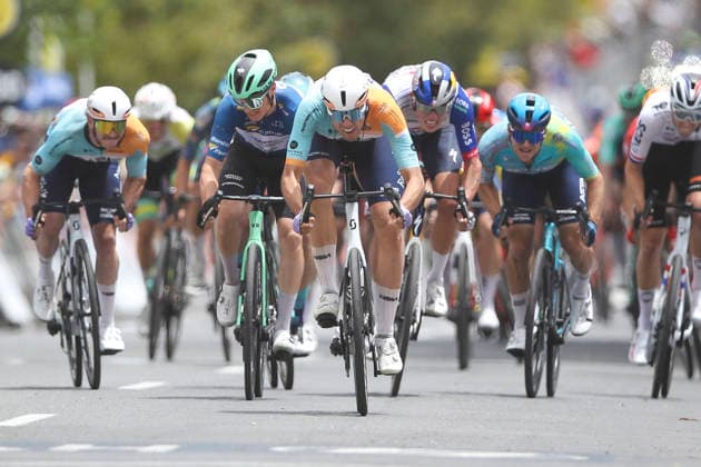 CYCLING TOUR DOWN UNDER, Ethan Vernon of NSN Cycling Team wins during stage 4, Brighton to Willunga Hill, 176km of the 2026 Men s Tour Down Under professional road bicycle race in Adelaide, Saturday, January 24, 2026. ( NO ARCHIVING, EDITORIAL USE ONLY ADELAIDE SOUTH AUSTRALIA AUSTRALIA  Copyright: xMATTxTURNERx 20260124139265444262