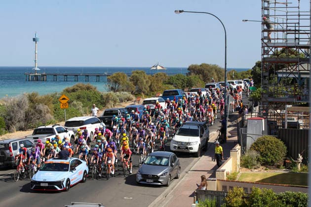 CYCLING TOUR DOWN UNDER, during stage 4, Brighton to Willunga Hill, 176km of the 2026 Men s Tour Down Under professional road bicycle race in Adelaide, Saturday, January 24, 2026. ( NO ARCHIVING, EDITORIAL USE ONLY ADELAIDE SOUTH AUSTRALIA AUSTRALIA  Copyright: xMATTxTURNERx 20260124194288071850