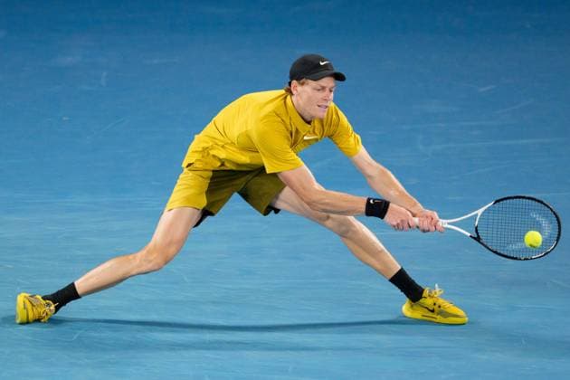 January 24, 2026: 2nd seed JANNIK SINNER of Italy in action against ELIOT SPIZZIRRI of the USA on Rod Laver Arena in a Men s Singles 3rd round match on day 7 of the 2026 Australian Open in Melbourne, Australia. SINNER won 46 63 64 64. Cal Media Melbourne Australia - ZUMAc04_ 20260124_faf_c04_014 Copyright: xSydneyxLowx