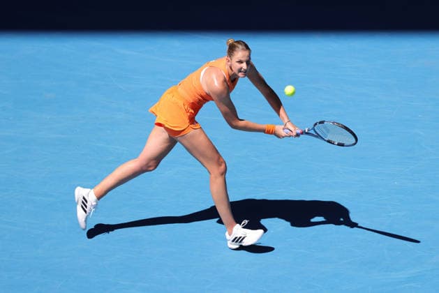 Karolina Pliskova, CZE, during third round of 2026 Australian Open in Melbourne, 24 01 2026