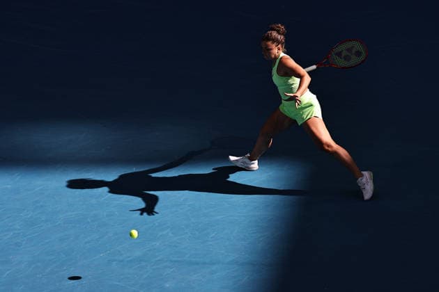 Jasmine Paolini, ITA, during third round of 2026 Australian Open in Melbourne, 23 01 2026
