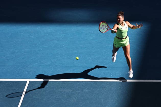 Jasmine Paolini, ITA, during third round of 2026 Australian Open in Melbourne, 23 01 2026