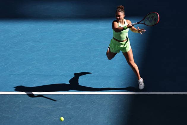 Jasmine Paolini, ITA, during third round of 2026 Australian Open in Melbourne, 23 01 2026
