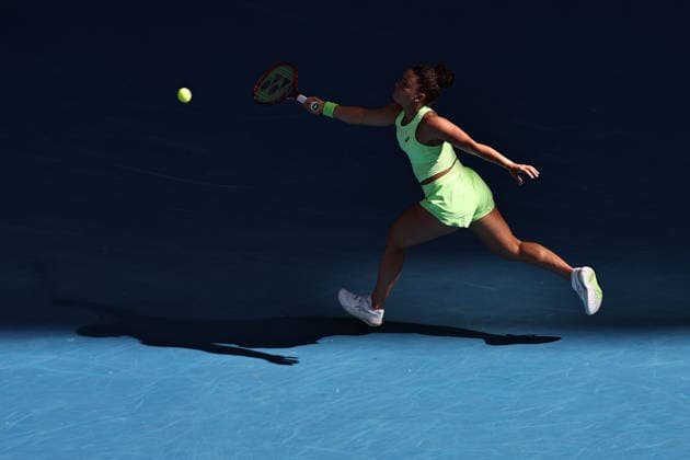Jasmine Paolini, ITA, during third round of 2026 Australian Open in Melbourne, 23 01 2026