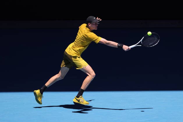 Jannik Sinner, ITA, during third round of 2026 Australian Open in Melbourne, 24 01 2026