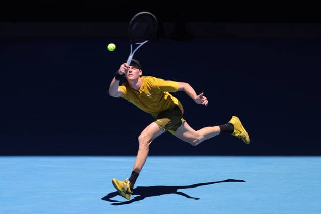 Jannik Sinner, ITA, during third round of 2026 Australian Open in Melbourne, 24 01 2026