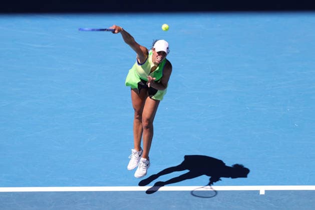 Madison Keys, USA, during third round of 2026 Australian Open in Melbourne, 24 01 2026