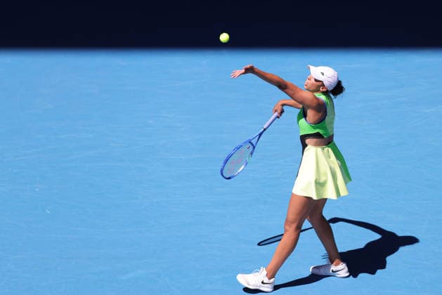 Madison Keys, USA, during third round of 2026 Australian Open in Melbourne, 24 01 2026