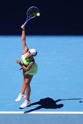 Madison Keys, USA, during third round of 2026 Australian Open in Melbourne, 24 01 2026