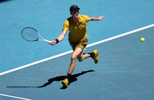 Jannik Sinner of Italy in action Australian Open tennis tournament, Day Seven, Melbourne Park, Australia - 24 Jan 2026Melbourne Melbourne Park Victoria (VIC) Australia  Copyright: xEllaxLing Shutterstockx 16380459aj