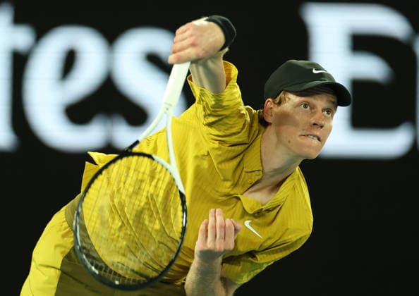January 24, 2026, Melbourne, Victoria, Australia: JANNIK SINNER of Italy during the match against Eliot Spizzirri of USA in the third round of Australian Open in Melbourne. Sinner won 4:6, 6:3, 6:4, 6:4. Melbourne Australia - ZUMAc278 20260124_zsp_c278_021 Copyright: xMarcinxCholewinskix