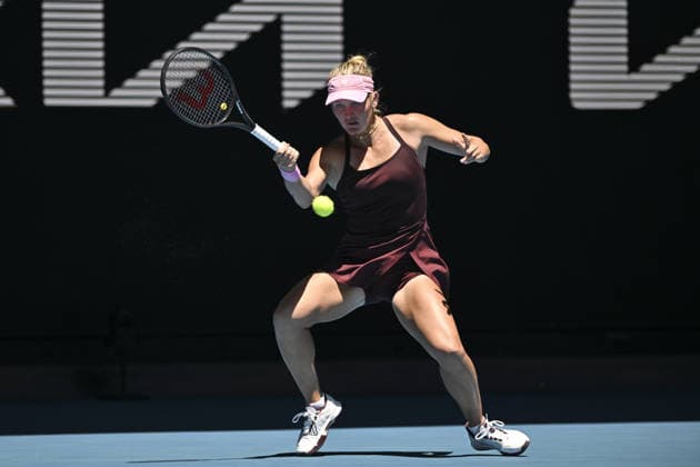 AUSTRALIAN OPEN 2026 MELBOURNE, AUSTRALIA - JANUARY 24: Peyton Stearns (USA) in action against Amanda Anisimova (USA) (not seen) during round 3 at the Australian Open grand slam tennis tournament at Melbourne Park in Melbourne, Australia on January 24, 2026 Mark Avellino Anadolu Melbourne Australia. Editorial use only. Please get in touch for any other usage.  Copyright: x2026xAnadoluxMarkxAvellinox