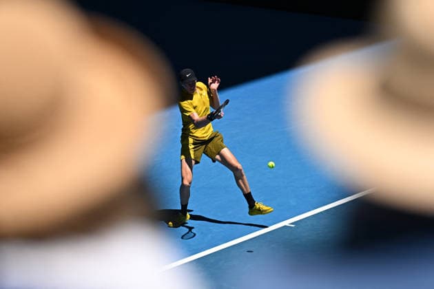 Australian Open - Melbourne Jannik Sinner (ITA) during his third round match at the 2026 Australian Open at Melbourne Park in Melbourne, Australia, on January 24, 2026. Photo by Corinne Dubreuil ABACAPRESS.COM Melbourne Australia  Copyright: xDubreuilxCorinne ABACAx