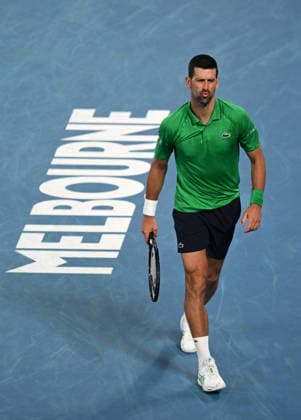 TENNIS AUSTRALIAN OPEN, Novak Djokovic of Serbia is seen during the Men™s 3rd round match against Botic Van De Zandschulp of Netherlands on day 7 of the 2026 Australian Open tennis tournament at Melbourne Park in Melbourne, Saturday, January 24, 2026. ( NO ARCHIVING MELBOURNE VICTORIA AUSTRALIA  Copyright: xLUKASxCOCHx 20260124119915108348