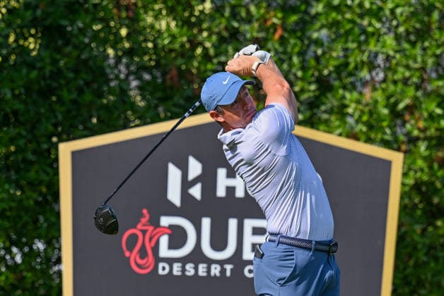 Hero Dubai Desert Classic 2026 DUBAI, UAE - JANUARY 24: Rory McIlroy of Northern Ireland in action in the third round of the Hero Dubai Desert Classic 2026 at Emirates Golf Club in Dubai, United Arab Emirates on January 24, 2026. Waleed Zein Anadolu Dubai United Arab Emirates. Editorial use only. Please get in touch for any other usage.  Copyright: x2026xAnadoluxWaleedxZeinx