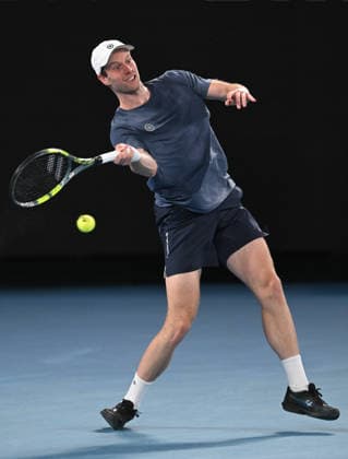 TENNIS AUSTRALIAN OPEN, Botic Van De Zandschulp of Netherlands in action during a the Men™s 3rd round match against Novak Djokovic of Serbia on day 7 of the 2026 Australian Open tennis tournament at Melbourne Park in Melbourne, Saturday, January 24, 2026. ( NO ARCHIVING MELBOURNE VICTORIA AUSTRALIA  Copyright: xLUKASxCOCHx 20260124136320327919