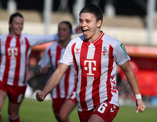 23 01 2026 xophax, Football Womens Bundesliga Google Pixel Womens Bundesliga 25 26 Season 2025 2026 1 FC Köln SC Freiburg Martyna Wiankowska 1 FC Köln by penalty kick to 1 to 0 for FC Jubel Köln