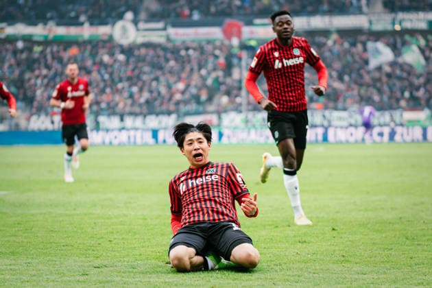 2 Bundesliga Hannover 96 vs Fortuna Düsseldorf, 24 01 2026 GOAL CHEER by Daisuke Yokota Hannover 96, 18 to 1 0 Soccer, 2 Bundesliga, Matchday 19 Hannover 96 vs Fortuna Düsseldorf on 24 01 2026 at Heinz von Heiden Arena, Hannover DFL REGULATIONS PROHIBIT ANY USE OF PHOTOGRAPHS AS IMAGE SEQUENCES AND OR QUASI VIDEO Copyright: xBEAUTIFULxSPORTS Tonhäuserx