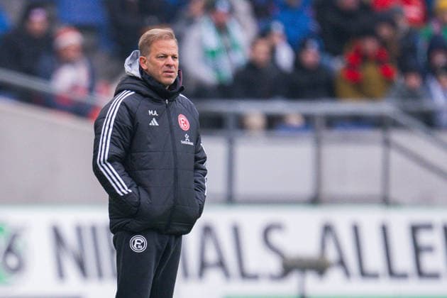 24 01 2026 Soccer, 2025 2026, 2 Bundesliga, Matchday 19, Hannover 96 Fortuna Düsseldorf Markus Anfang Coach Düsseldorf DFL REGULATIONS PROHIBIT ANY USE OF PHOTOGRAPHS AS IMAGE SEQUENCES AND OR QUASI VIDEO