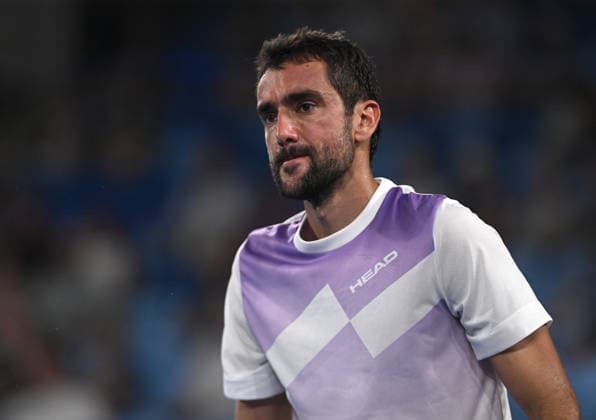 TENNIS AUSTRALIAN OPEN, Marin Cilic of Croatia during the Men™s 3rd round match against Casper Ruud of Norway on day 7 of the 2026 Australian Open tennis tournament at Melbourne Park in Melbourne, Saturday, January 24, 2026. ( NO ARCHIVING MELBOURNE VICTORIA AUSTRALIA  Copyright: xLUKASxCOCHx 20260125121484598436