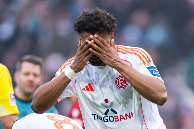 24 01 2026 Soccer, 2025 2026, 2 Bundesliga, Matchday 19, Hannover 96 Fortuna Düsseldorf Elias Egouli Düsseldorf DFL REGULATIONS PROHIBIT ANY USE OF PHOTOGRAPHS AS IMAGE SEQUENCES AND OR QUASI VIDEO