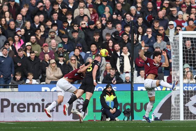 24th January 2026; London Stadium, London, England; Premier League Football, West Ham United versus Sunderland; Daniel Ballard of Sunderland with a headed attempt on goal  KatiexChan Content restricted for UK based newspaper
