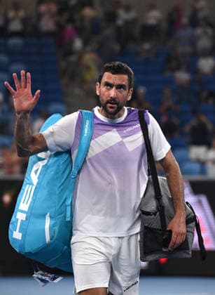 TENNIS AUSTRALIAN OPEN, Marin Cilic of Croatia departs after losing the Men™s 3rd round match against Casper Ruud of Norway on day 7 of the 2026 Australian Open tennis tournament at Melbourne Park in Melbourne, Saturday, January 24, 2026. ( NO ARCHIVING MELBOURNE VICTORIA AUSTRALIA  Copyright: xLUKASxCOCHx 20260125139221527790