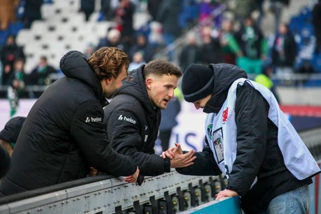 Germany Soccer 2 Bundesliga 2025 26, 19 Matchday Hannover 96 Fortuna Düsseldorf Heinz von Heiden Arena Stadion Hannover Enzo Leopold Hannover 96, 8 Kolja Oudenne Hannover 96, 29 Hannover Copyright: xAymanxAlahmedx
