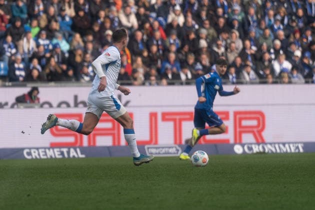 24 01 2026, xhfmx, Soccer 2 Bundesliga, Karlsruher SC Hertha BSC Berlin v l Paul Seguin Hertha BSC DFL DFB REGULATIONS PROHIBIT ANY USE OF PHOTOGRAPHS as IMAGE SEQUENCES and or QUASI VIDEO Karlsruhe