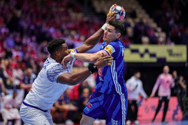 4Minne, Aymeric in action Match between FRANCE VS PORTUGAL valid for Men s EHF EURO 2026 at Jyske Bank Boxen in Herning on 24 January 2026. Herning Jyske Bank Boxen Herning Denmark Copyright: xIMAGOx xPRIMExSPORTSxIMAGESx xANGELOxMOREIRAx