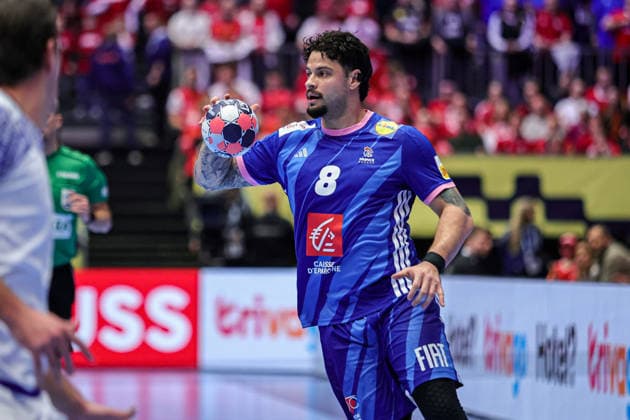 8Prandi, Elohim in action Match between FRANCE VS PORTUGAL valid for Men s EHF EURO 2026 at Jyske Bank Boxen in Herning on 24 January 2026. Herning Jyske Bank Boxen Herning Denmark Copyright: xIMAGOx xPRIMExSPORTSxIMAGESx xANGELOxMOREIRAx