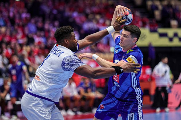 4Minne, Aymeric in action Match between FRANCE VS PORTUGAL valid for Men s EHF EURO 2026 at Jyske Bank Boxen in Herning on 24 January 2026. Herning Jyske Bank Boxen Herning Denmark Copyright: xIMAGOx xPRIMExSPORTSxIMAGESx xANGELOxMOREIRAx