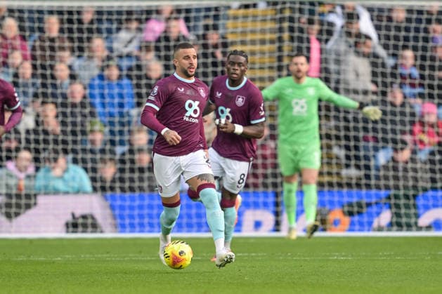 24th January 2026; Turf Moor, Burnley, Lancashire, England; Premier League Football, Burnley versus Tottenham Hotspur; Kyle Walker of Burnley looks to clear the ball  LeexDurkin Content restricted for UK based newspaper