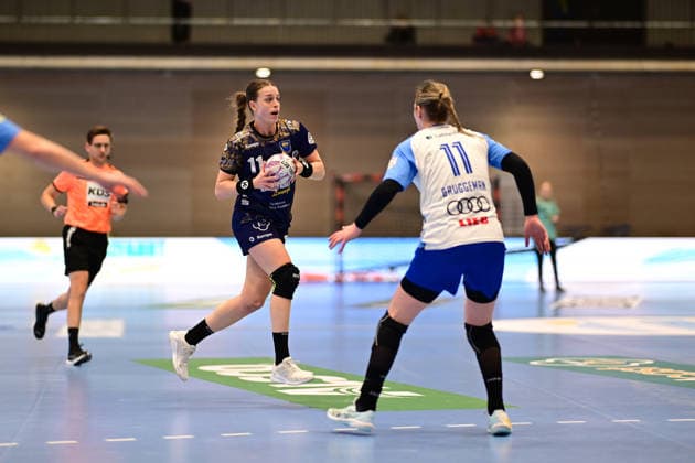 Handball I Women I Season 2025 2026 I 14 HBF I 1 Matchday I Buxtehuder SV Sport Union Neckarsulm I 24 01 2026 Isabelle Dölle 11, Buxtehuder Sportverein Bruggeman Annefleur 11, Neckarsulmer Sport Union Buxtehude Halle Nord Niedersachsen Germany Copyright: xLobeca FelixxSchlikisx