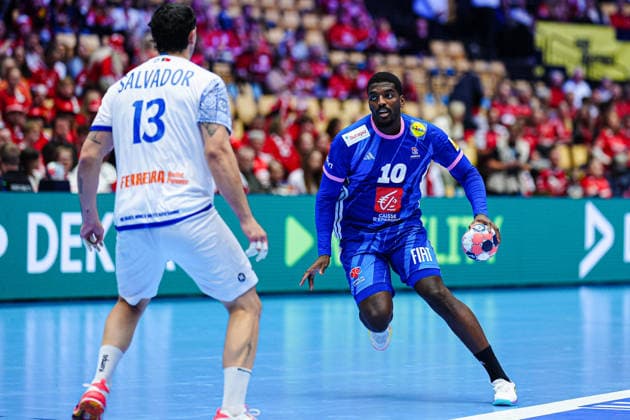 Dika Mem France, 10 DEN, France vs Portugal, Handball, EHF European Championship 2026, Main Round, Matchday 2, 24 01 2026 DEN, France vs Portugal, Handball, EHF European Championship 2026, Main Round, Matchday 2, 24 01 2026 Herning Copyright: xEibner-Pressefoto MarcelxvonxFehrnx EP_MFN