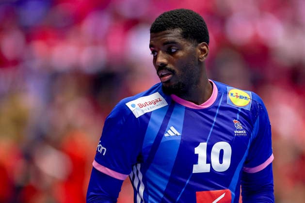 24 01 2026, Handball, Men s EHF EURO 2026, France Portugal, Jyske Bank Boxen in Herning, Denmark, Main Round Dika Mem France 10 Denmark