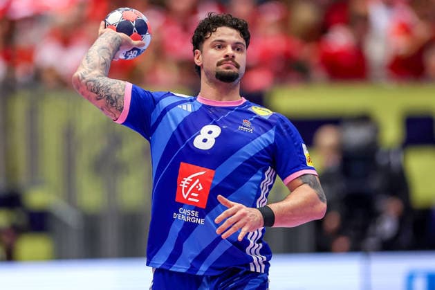 24 01 2026, Handball, Men s EHF EURO 2026, France Portugal, Jyske Bank Boxen in Herning, Denmark, Main Round Elohim Prandi France 08 Denmark